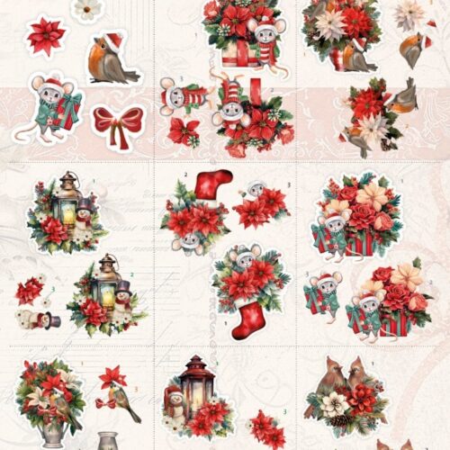 CD12362 Yvonne Creations - 3D knipvel - Floral Christmas Mini CD12362 Yvonne Creations - 3D knipvel - Floral Christmas Mini