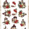 SB11039 Yvonne Ceations - Uitdrukvel - Floral Christmas Lantern
