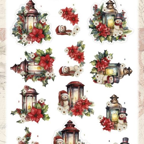 SB11039 Yvonne Ceations - Uitdrukvel - Floral Christmas Lantern SB11039 Yvonne Ceations - Uitdrukvel - Floral Christmas Lantern