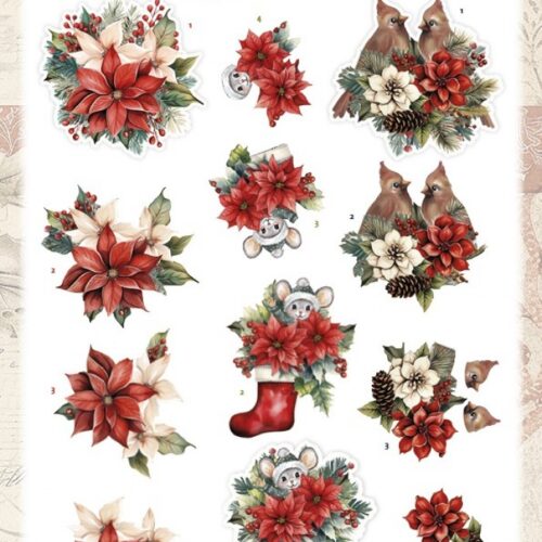 SB11040 Uitdrukvel - Yvonne Ceations - Floral Christmas Floral Poinsettia SB11040 Uitdrukvel - Yvonne Ceations - Floral Christmas Floral Poinsettia