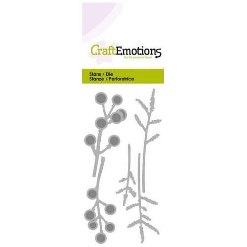CraftEmotions Die - bessen takjes Card