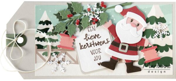 Knipvel - Marianne Design - Merry Christmas achtergrond by Marleen