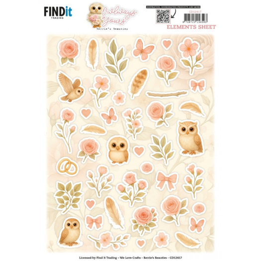CD12417 Knipvel - Berries Beauties - Owlways Yours Small Elements Knipvel - Berries Beauties - Owlways Yours Small Elements