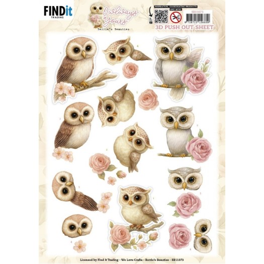 SB11073 Uitdrukvel - Berries Beauties - Owlways Yours - Whimsy Uitdrukvel - Berries Beauties - Owlways Yours - Whimsy