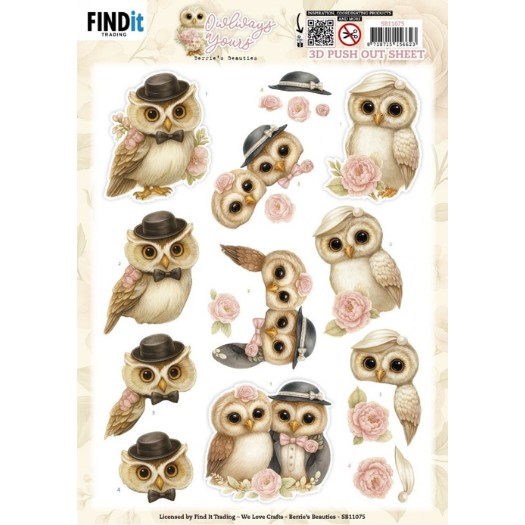 SB11075 3D Uitdrukvel - Berries Beauties - Owlways Yours - Charm 3D Uitdrukvel - Berries Beauties - Owlways Yours - Charm