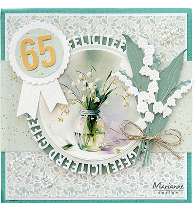 Marianne Design - Craftables CR1714  - Gefeliciteerd cirkel by Marleen