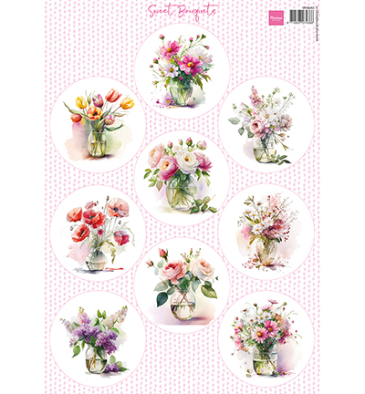 VK9640 knipvel marianne design sweet bouquets knipvel marianne design sweet bouquets