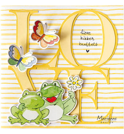 PS8193 Craftstencil - Marianne Design - LOVE vb Craftstencil - Marianne Design - LOVE
