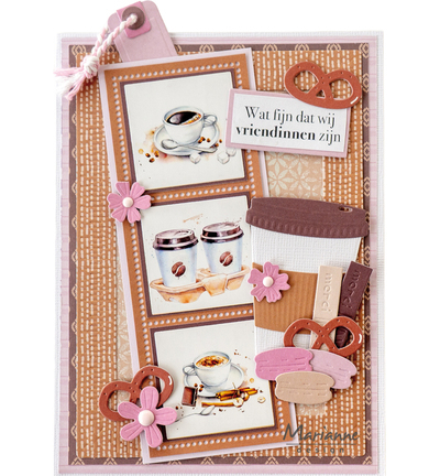 VK9647 Knipvel A4 – Stamps Coffee & Tea vb1 VK9647 Knipvel A4 – Marianne Design - Stamps Coffee & Tea