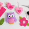 Viltlapjes roze 20x30cm – 5 stuks – Hobby&Crafting Fun