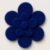 Vilt voorbeeld bloem kobaltblauw Viltlapjes kobaltblauw 20x30cm – 5 stuks – Hobby&Crafting Fun
