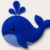 Vilt voorbeeld walvis kobaltblauw Viltlapjes donkerpaars 20x30cm – 5 stuks – Hobby&Crafting Fun