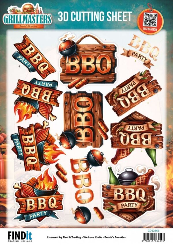 CD12466 3D Cutting Sheet - Berries Beauties - Grillmasters - Backyard Feast 3D Cutting Sheet - Berries Beauties - Grillmasters - Backyard Feast