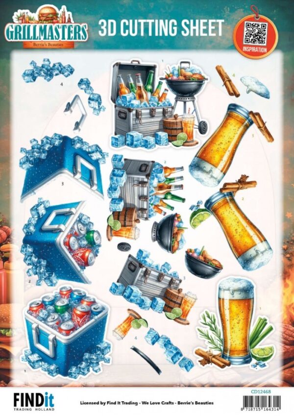 CD12468 3D Cutting Sheet - Berries Beauties - Grillmasters - BBQ & Brews 3D Cutting Sheet - Berries Beauties - Grillmasters - BBQ & Brews