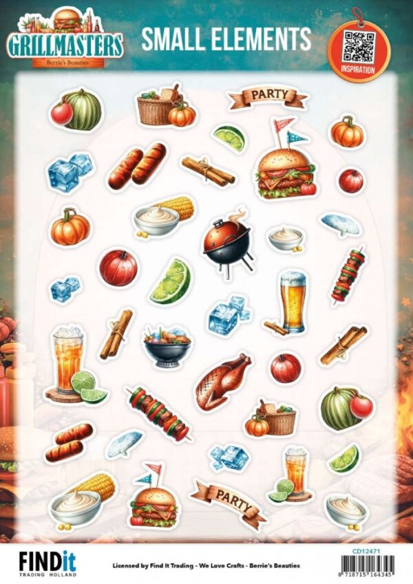 CD12471 Cutting Sheet - Berries Beauties - Grillmasters - Small Elements Cutting Sheet - Berries Beauties - Grillmasters - Small Elements