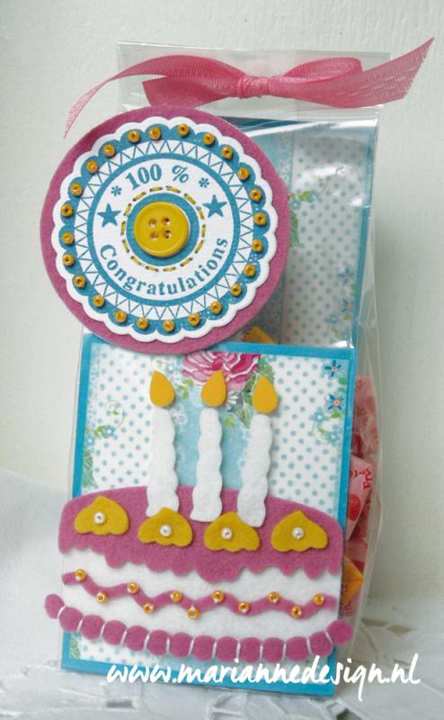 Marianne Design - Collectables COL1322 - Birthday Cake met kaars