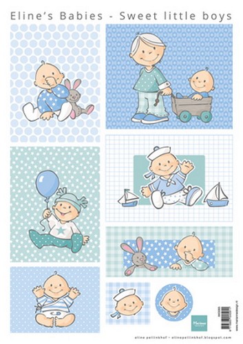 AK0065 Marianne Design -Knipvel Eline's Babies - Sweet little boys