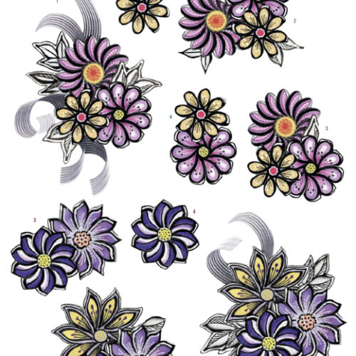CD11271 3D Knipvel - Yvon's Art - Flower Corsage CD11271 3D Knipvel - Yvon's Art - Flower Corsage