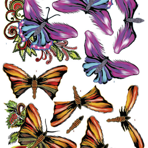 CD11303 3D Knipvel - Yvon's Art - Butterflies CD11303 3D Knipvel - Yvon's Art - Butterflies