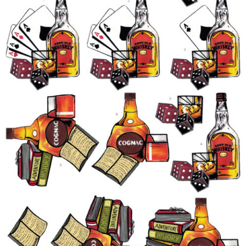 CD11442 3D Knipvel - Yvon's Art - Cognac and Whiskey - CD11442 3D Knipvel - Yvon's Art - Cognac and Whiskey -