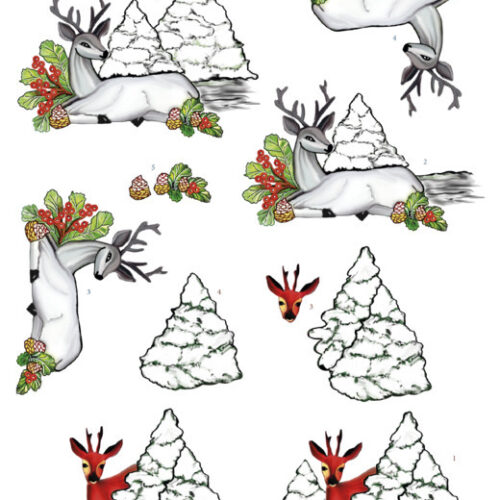 CD11549 3D knipvel - Yvon's Art - Deer CD11549 3D knipvel - Yvon's Art - Deer