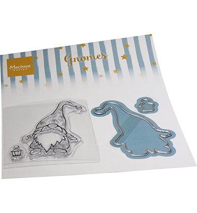 CS1106 Marianne Design - Clearstamps and Dies - Gnome & Lantern