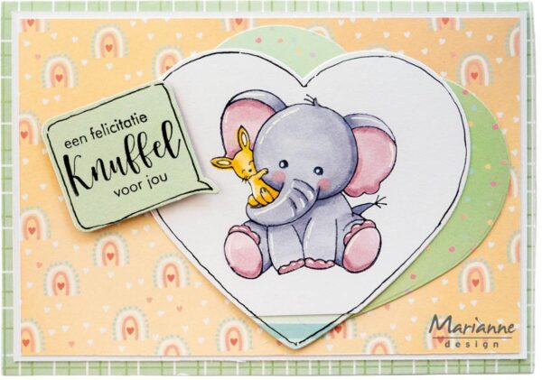 Marianne Design – Clearstamps and dies CS1153 – Elephant Hug