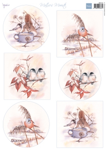 MB0181 Marianne Design knipvel Mattie's Winter Birds
