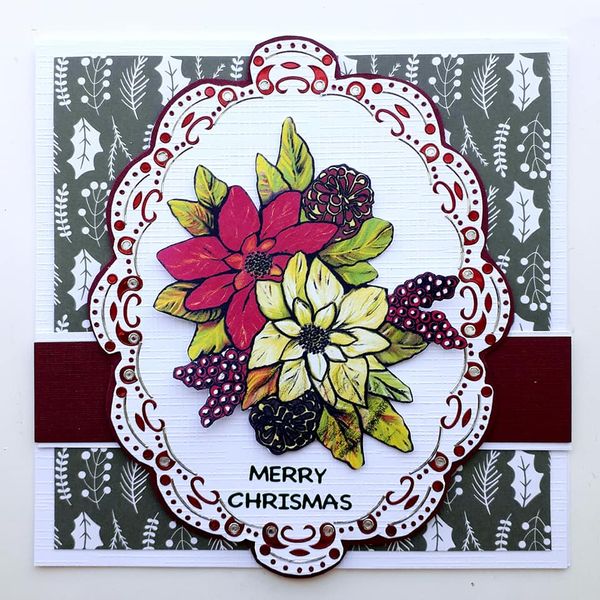 voorbeelden yvon Yvon’s Art Factory – Knipvel CD11551 - Poinsettia